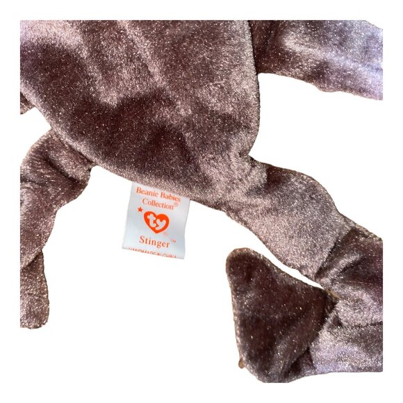 Ty Beanie Babies Stinger Scorpion 1998 Plush Stuffed Animal Hang 5th Gen Tush 6t - Picture 11 of 12